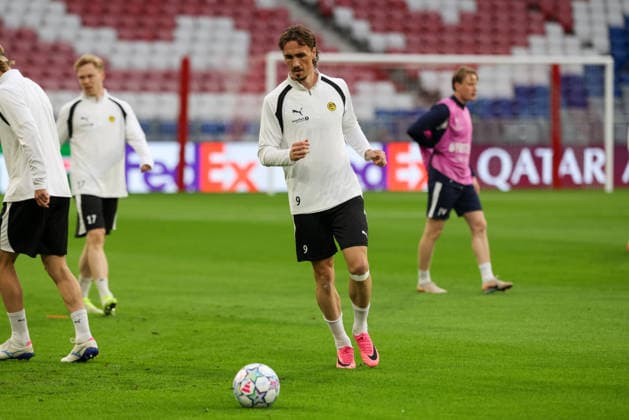 Andreas Helmersen (FK Bodo Glimt, 09) beim Training, GER, Abschlusstraining und Pressekonferenz, FK Bodo Glimt, Fussball, UEFA Champions League, 1. Spieltag, LigaPhase, Saison 2026 2027, 09.09.2026, GER, Abschlusstraining und Pressekonferenz, FK Bodo Glimt, Fussball, UEFA Champions League, 1. Spieltag, LigaPhase, Saison 2026 2027, 09.09.2026 Muenchen Copyright: xEibner-Pressefoto JennixMaulx EP_JML