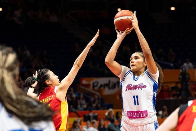Sofia Roma (Puerto Rico, 11) beim Wurf, GER, Puerto Rico vs. China, Basketball, FIBA Women s World Cup 2026, Qualifikation fuers Viertelfinale, 09.09.2026 GER, Puerto Rico vs. China, Basketball, FIBA Women s World Cup 2026, Qualifikation fuers Viertelfinale, 09.09.2026 Berlin Copyright: xEibner-Pressefoto MaxxVincenx EP_MVN