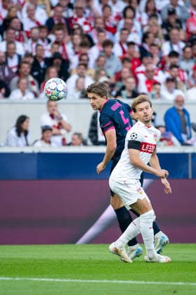 09.09.2026, GER, Fussball, Herren, UEFA Champions League, Ligaphase, 1. Spieltag, Saison 2026 2027, VfB Stuttgart vs. Viking Stavanger Maximilian Mittelstädt ( VfB Stuttgart, 07 ) im Zweikampf mit Henrik Heggheim ( Viking FK, 05 ), Stuttgart MHP Arena Baden-Württemberg Deutschland Copyright: xNordphoto Memmlerx