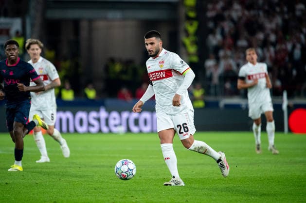 09.09.2026, GER, Fussball, Herren, UEFA Champions League, Ligaphase, 1. Spieltag, Saison 2026 2027, VfB Stuttgart vs. Viking Stavanger Deniz Undav ( VfB Stuttgart, 26 ) am Ball, Stuttgart MHP Arena Baden-Württemberg Deutschland Copyright: xNordphoto Memmlerx