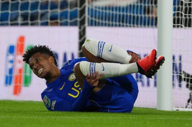 Estêvao of Chelsea lies on the ground Chelsea v Leeds United, EFL Carabao Cup, Third Round, Football, Stamford Bridge, London, UK - 09 Sep 2026London Stamford Bridge United Kingdom EDITORIAL USE ONLY No use with unauthorised audio, video, data, fixture lists, club league logos or live services. Online in-match use limited to 120 images, no video emulation. No use in betting, games or single club league player publications. Copyright: xJedxLeicester Shutterstockx 17140216n