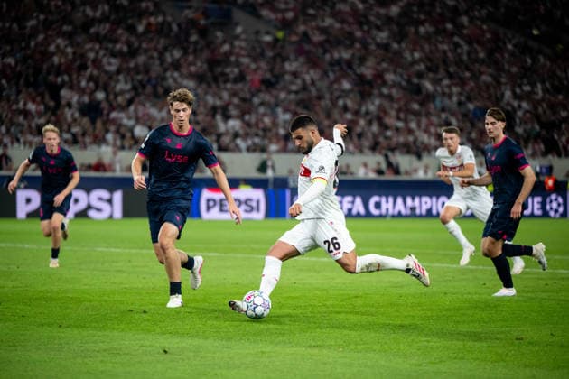 09.09.2026, GER, Fussball, Herren, UEFA Champions League, Ligaphase, 1. Spieltag, Saison 2026 2027, VfB Stuttgart vs. Viking Stavanger Deniz Undav ( VfB Stuttgart, 26 ) am Ball vergibt die Torchance, Stuttgart MHP Arena Baden-Württemberg Deutschland Copyright: xNordphoto Memmlerx