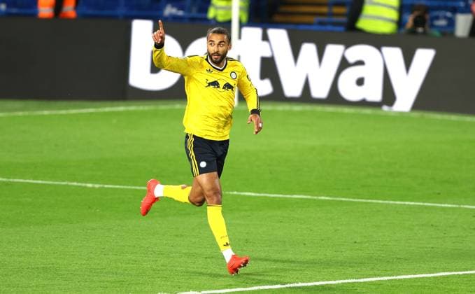 Dominic Calvert-Lewin of Leeds United celebrates scoring a goal to make the score 4-3 Chelsea v Leeds United, EFL Carabao Cup, Third Round, Football, Stamford Bridge, London, UK - 09 Sep 2026London Stamford Bridge United Kingdom EDITORIAL USE ONLY No use with unauthorised audio, video, data, fixture lists, club league logos or live services. Online in-match use limited to 120 images, no video emulation. No use in betting, games or single club league player publications. Copyright: xKieranxMcManus Shutterstockx 17140215ay