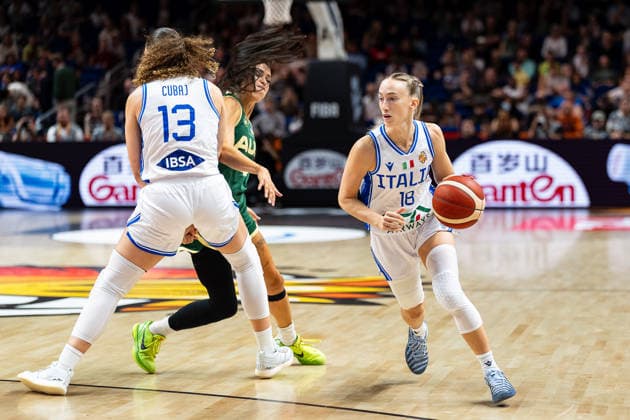 Mariella Santucci (Italien, 18) im Dribbling, GER, Italien vs. Australien, Basketball, FIBA Women s World Cup 2026, Qualifikation fuers Viertelfinale, 09.09.2026 GER, Italien vs. Australien, Basketball, FIBA Women s World Cup 2026, Qualifikation fuers Viertelfinale, 09.09.2026 Berlin Copyright: xEibner-Pressefoto MaxxVincenx EP_MVN
