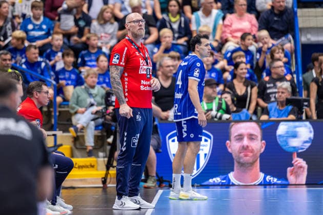 Ales Pajovic (SG Flensburg-Handewitt, Trainer) GER, TBV Lemgo Lippe vs. SG Flensburg-Handewitt, Handball, 1. Bundesliga, 4. Spieltag, Spielzeit 2026 2027, 10.09.2026 GER, TBV Lemgo Lippe vs. SG Flensburg-Handewitt, Handball, 1. Bundesliga, 4. Spieltag, Spielzeit 2026 2027, 10.09.2026 Lemgo Copyright: xEibner-Pressefoto JanxRollingerx EP_JSK