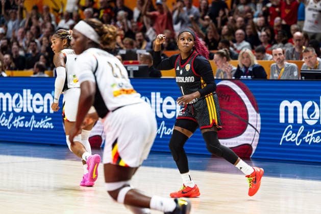 Alexis Peterson (Deutschland, 01) jubelt Jubel, GER, Belgien vs. Deutschland, Basketball, FIBA Women s World Cup 2026, Viertelfinale, 10.09.2026 GER, Belgien vs. Deutschland, Basketball, FIBA Women s World Cup 2026, Viertelfinale, 10.09.2026 Berlin Copyright: xEibner-Pressefoto MaxxVincenx EP_MVN