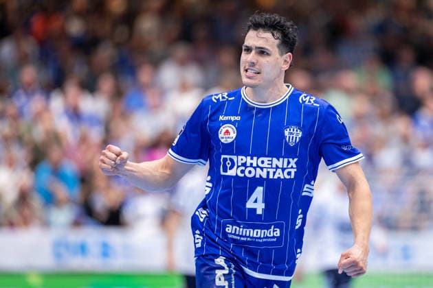 Samuel Zehnder (TBV Lemgo Lippe, 04) jubelt nach einem Tor GER, TBV Lemgo Lippe vs. SG Flensburg-Handewitt, Handball, 1. Bundesliga, 4. Spieltag, Spielzeit 2026 2027, 10.09.2026 GER, TBV Lemgo Lippe vs. SG Flensburg-Handewitt, Handball, 1. Bundesliga, 4. Spieltag, Spielzeit 2026 2027, 10.09.2026 Lemgo Copyright: xEibner-Pressefoto JanxRollingerx EP_JSK