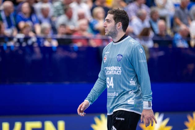 Domenico Ebner (TBV Lemgo Lippe, 94) reagiert enttaeuscht nach der 30:39 Niederlage GER, TBV Lemgo Lippe vs. SG Flensburg-Handewitt, Handball, 1. Bundesliga, 4. Spieltag, Spielzeit 2026 2027, 10.09.2026 GER, TBV Lemgo Lippe vs. SG Flensburg-Handewitt, Handball, 1. Bundesliga, 4. Spieltag, Spielzeit 2026 2027, 10.09.2026 Lemgo Copyright: xEibner-Pressefoto JanxRollingerx EP_JSK