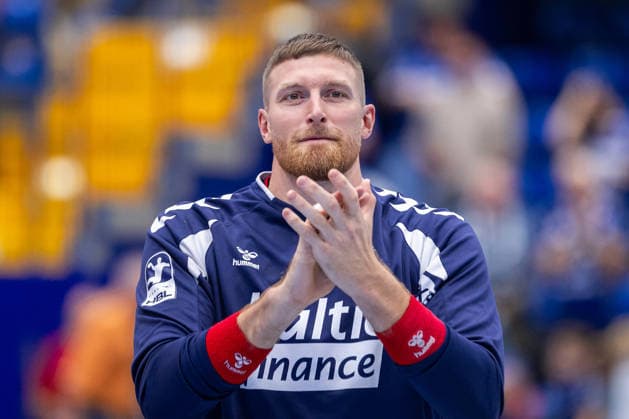 Blaz Blagotinsek (SG Flensburg-Handewitt, 43) jubelt nach dem 30:39 Sieg GER, TBV Lemgo Lippe vs. SG Flensburg-Handewitt, Handball, 1. Bundesliga, 4. Spieltag, Spielzeit 2026 2027, 10.09.2026 GER, TBV Lemgo Lippe vs. SG Flensburg-Handewitt, Handball, 1. Bundesliga, 4. Spieltag, Spielzeit 2026 2027, 10.09.2026 Lemgo Copyright: xEibner-Pressefoto JanxRollingerx EP_JSK