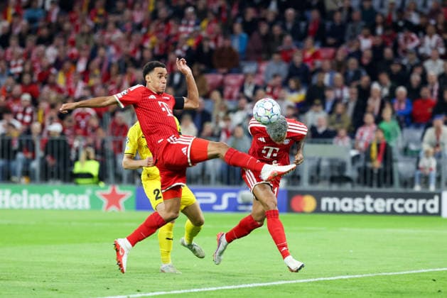 Torchance durch Jamal Musiala (FC Bayern Muenchen, 10) mit Luis Diaz (FC Bayern Muenchen, 14), GER, FC Bayern Muenchen vs. FK Bodo Glimt, Fussball, UEFA Champions League, Liga-Phase, 1. Spieltag, Saison 2026 2027, 10.09.2026, GER, FC Bayern Muenchen vs. FK Bodo Glimt, Fussball, UEFA Champions League, Liga-Phase, 1. Spieltag, Saison 2026 2027, 10.09.2026 Muenchen Copyright: xEibner-Pressefoto JennixMaulx EP_JML