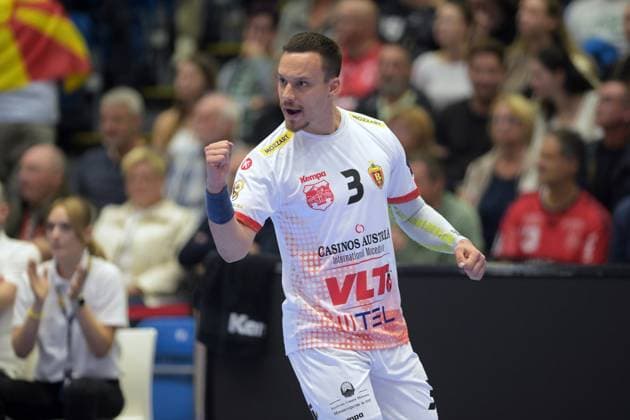Jubel bei Vukasin Vorkapic (HC Vardar Skopje 3) , GER, MT Melsungen - HC Vardar Skopje 1961 (MKD), Handball, Champions League Maenner, Group Matchesl, Saison 2026 2027, 10.09.2026, GER, MT Melsungen - HC Vardar Skopje, Handball, CL Maenner, Group Match, Saison 2026 2027, 10.09.2026 Kassel Copyright: xEibner-Pressefotox xRolandxSippelx EP_RSL