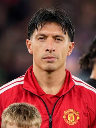 Manchester, England, 10th September 2026. Lisandro Martinez of Manchester United, ManU during the Manchester United vs Sabah UEFA Champions League match at Old Trafford, Manchester. Picture credit should read: Andrew Yates Sportimage EDITORIAL USE ONLY. No use with unauthorised audio, video, data, fixture lists, club league logos or live services. Online in-match use limited to 120 images, no video emulation. No use in betting, games or single club league player publications. SPI_151_AY_Man_Utd_Sabah SPI-4989-0151