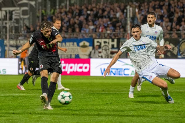Lucas Wolf (Viktoria Koeln, 21) erzielt das Tor zum 3:0. FC Viktoria Koeln vs. FC Hansa Rostock , Fussball, 3. Liga, 05. Spieltag, Saison 2026 2027, 11.09.2026 DFL DFB Regulations prohibit any use of Photographs as image sequences and or Quasivideo FC Viktoria Koeln vs. FC Hansa Rostock, Fussball, 3. Liga, 05. Spieltag, Saison 2026 2027, 11.09.2026 Koeln Copyright: xEibner-Pressefoto ThomasxHaeslerx EP_THR
