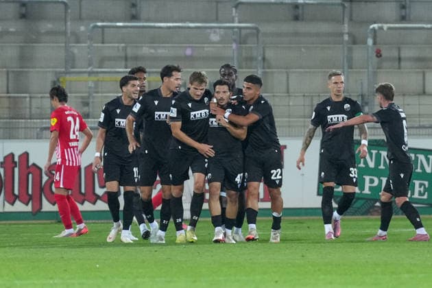 Torjubel, Emotionen, Torschuss, Abschluss, Torerfolg, Tor, Treffer , Deutschland, Fussball, Regionalliga Südwest, 7.Spieltag, 2026 2027, SC Freiburg II vs. SV Sandhausen, 11.09.2026, Dreisamstadion, Freiburg Freiburg Dreisamstadion Baden-Wuerttemberg Deutschland Copyright: xArnexAmbergx