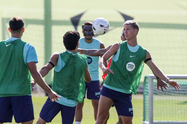 September 12, 2026, Sant Joan Despi, Barcelona, Spain: Dani Olmo during the training day of FC Barcelona, Barca ahead the Spanish League, Laliga EA Sports, football match against Levante UD at Ciudad Esportiva Joan Gamper on September 12, 2026 in Sant Joan Despi, Barcelona, Spain. FC Barcelona Training And press conference, PK, Pressekonferenz - LaLiga EA Sports - ZUMAa181 20260912_zaa_a181_001 Copyright: xJavierxBorregox