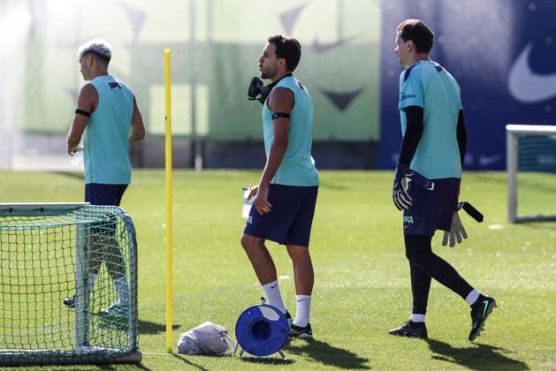 September 12, 2026, Sant Joan Despi, Barcelona, Spain: Pedri, Eric Garcia and Wojciech Szczesny during the training day of FC Barcelona, Barca ahead the Spanish League, Laliga EA Sports, football match against Levante UD at Ciudad Esportiva Joan Gamper on September 12, 2026 in Sant Joan Despi, Barcelona, Spain. FC Barcelona Training And press conference, PK, Pressekonferenz - LaLiga EA Sports - ZUMAa181 20260912_zaa_a181_009 Copyright: xJavierxBorregox