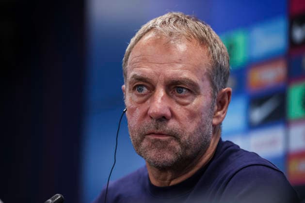 September 12, 2026, Sant Joan Despi, Barcelona, Spain: Hansi Flick, head coach of FC Barcelona, Barca attends his press conference, PK, Pressekonferenz during the training day of FC Barcelona ahead the Spanish League, LaLiga EA Sports, football match against Levante UD at Ciudad Esportiva Joan Gamper on September 12, 2026 in Sant Joan Despi, Barcelona, Spain. FC Barcelona Training And Press Conference - LaLiga EA Sports - ZUMAa181 20260912_zaa_a181_020 Copyright: xJavierxBorregox