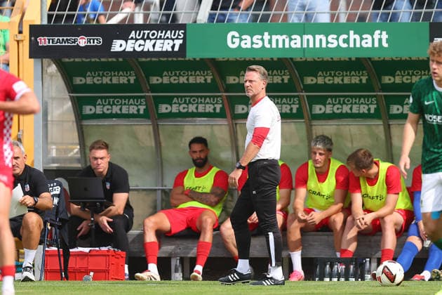 Chemie Leipzig - Zwickau Regionalliga Nordost Leipzig, 12.09.2026, Alfred-Kunze-Sportpark, Fußball, Männer, Saison 2026 2027, Regionalliga Nordost, 8. Spieltag, BSG Chemie Leipzig - FSV Zwickau , Im Bild: Trainer Rico Schmitt (FSV Zwickau) ,