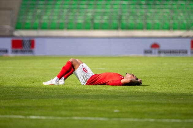 Eric Voufack (TSV Havelse, 19) reagiert enttaeuscht nach dem 2:2 Unentschieden GER, TSV Havelse vs. SG Sonnenhof Grossaspach, Fussball, 3. Liga, 5. Spieltag, Spielzeit 2026 2027, 12.09.2026 DFL Regulations prohibit any use of photographers as image sequences and or quasi-video. GER, TSV Havelse vs. SG Sonnenhof Grossaspach, Fussball, 3. Liga, 5. Spieltag, Spielzeit 2026 2027, 12.09.2026 Hannover Copyright: xEibner-Pressefoto JanxRollingerx EP_JSK