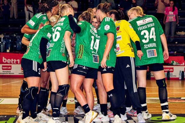 Fuechse Berlin, jubeln ueber Sieg, GER, 2. Handball - Bundesliga Frauen, Fuechse Berlin vs. Rostocker HC (Rostock Dolphins), Saison 2026 27, 3. Spieltag, 12.09.2026, GER, 2. Handball - Bundesliga Frauen, Fuechse Berlin vs. Rostocker HC (Rostock Dolphins), Saison 2026 27, 3. Spieltag, 12.09.2026, Berlin