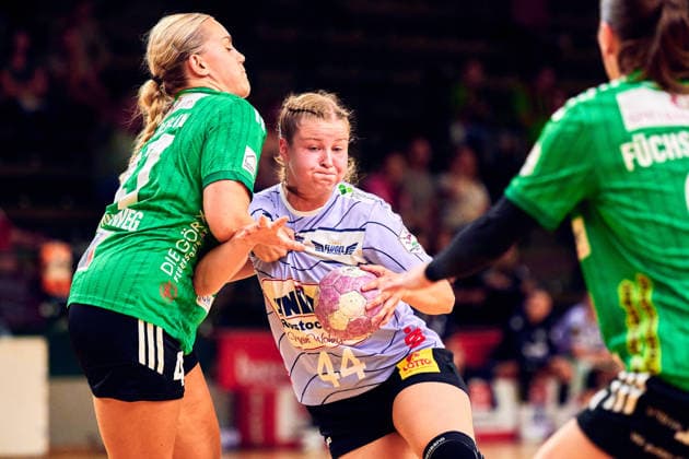 Maya Janssen (Rostock Dolphins, 44) GER, 2. Handball - Bundesliga Frauen, Fuechse Berlin vs. Rostocker HC (Rostock Dolphins), Saison 2026 27, 3. Spieltag, 12.09.2026, GER, 2. Handball - Bundesliga Frauen, Fuechse Berlin vs. Rostocker HC (Rostock Dolphins), Saison 2026 27, 3. Spieltag, 12.09.2026, Berlin
