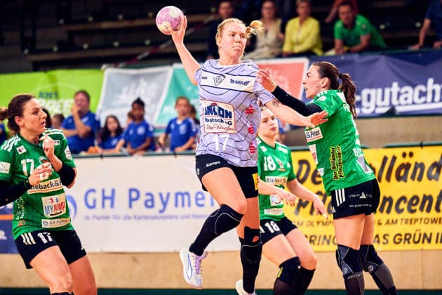 Hanna Schulz (Rostock Dolphins, 17) GER, 2. Handball - Bundesliga Frauen, Fuechse Berlin vs. Rostocker HC (Rostock Dolphins), Saison 2026 27, 3. Spieltag, 12.09.2026, GER, 2. Handball - Bundesliga Frauen, Fuechse Berlin vs. Rostocker HC (Rostock Dolphins), Saison 2026 27, 3. Spieltag, 12.09.2026, Berlin