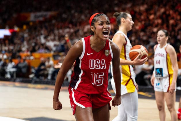 Angel Reese (USA, 15) jubelt Jubel, GER, Spanien vs. USA, Basketball, FIBA Women s World Cup 2026, Halbfinale, 12.09.2026 GER, Spanien vs. USA, Basketball, FIBA Women s World Cup 2026, Halbfinale, 12.09.2026 Berlin Copyright: xEibner-Pressefoto MaxxVincenx EP_MVN