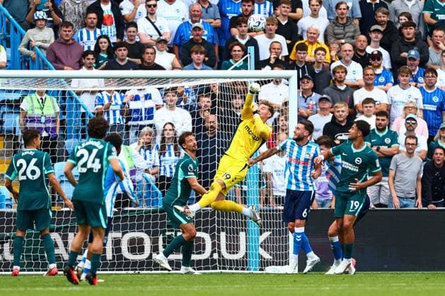 Carl Rushworth of Coventry City makes a save Coventry City v Brighton and Hove Albion, Premier League, Football, Football, Coventry Building Society Arena, Coventry, UK - 13 Sep 2026Coventry Coventry Building Society Arena United Kingdom EDITORIAL USE ONLY No use with unauthorised audio, video, data, fixture lists, club league logos or live services. Online in-match use limited to 120 images, no video emulation. No use in betting, games or single club league player publications. Copyright: xJamesxMarsh Shutterstockx 17144596dd