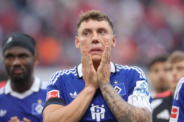 13.09.2026, xtgx, Fussball, 1. Bundesliga, RB Leipzig - Hamburger SV, v.l. Nicolai Remberg (Hamburg, 21) enttaeuscht, enttäuscht, schaut enttaeuscht, niedergeschlagen, disappointed (DFL DFB REGULATIONS PROHIBIT ANY USE OF PHOTOGRAPHS as IMAGE SEQUENCES and or QUASI-VIDEO) Leipzig