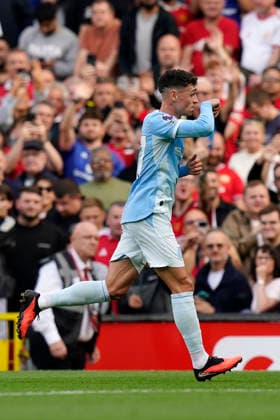 Manchester, England, 13th September 2026. Phil Foden of Manchester City goes off after getting a red card during the Manchester United, ManU vs Manchester City Premier League match at Old Trafford, Manchester. Picture credit should read: Andrew Yates Sportimage EDITORIAL USE ONLY. No use with unauthorised audio, video, data, fixture lists, club league logos or live services. Online in-match use limited to 120 images, no video emulation. No use in betting, games or single club league player publications. SPI_032_AY_MAN_UTD_MAN_CITY SPI-4993-0033