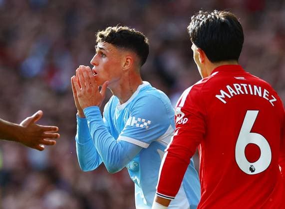 Phil Foden of Manchester City reacts after been sent off Manchester United, ManU v Manchester City, Premier League, Football, Football, Old Trafford, Manchester, UK - 13 Sep 2026Manchester Old Trafford United Kingdom EDITORIAL USE ONLY No use with unauthorised audio, video, data, fixture lists, club league logos or live services. Online in-match use limited to 120 images, no video emulation. No use in betting, games or single club league player publications. Copyright: xMattxWest Shutterstockx 17144604ai