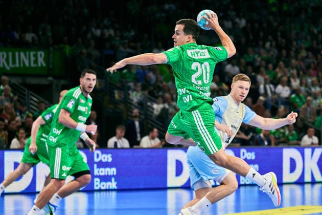 Tim Freihoefer (Fuechse Berlin, 20), GER, Fuechse Berlin vs. VfL Gummersbach, 1.Bundesliga, Opel HBL, Saison 2026 27, 4. Spieltag, 13.09.2026 GER, Fuechse Berlin vs. VfL Gummersbach, 1.Bundesliga, Opel HBL, Saison 2026 27, 4. Spieltag, 13.09.2026 Berlin