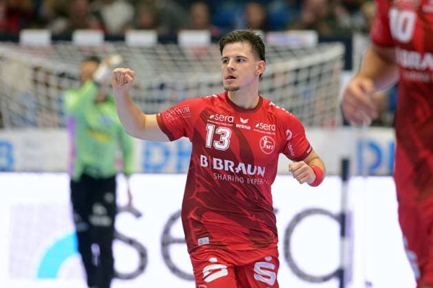 Jubel bei Leon Stehl (MT Melsungen 13) , GER, MT Melsungen - TVB 1898 Stuttgart, Handball, 1. Bundesliga, 4. Spieltag, Saison 2026 2027, 13.09.2026, GER, MT Melsungen - TVB Stuttgart, Handball, 1. Bundesliga, 4. Spieltag, Saison 2026 2027, 13.09.2026 Kassel Copyright: xEibner-Pressefotox xRolandxSippelx EP_RSL