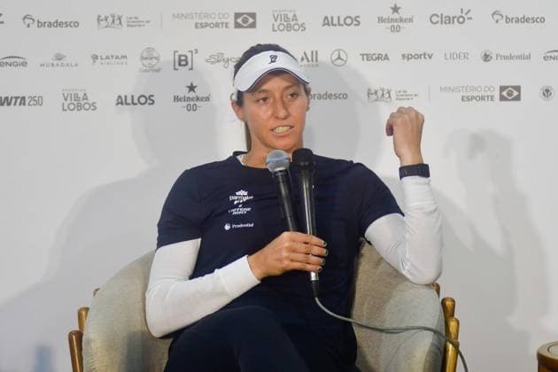 Villa Lobos Park, Sao Paulo (SP), 09 14 2026 - SPORTS SP-OPEN: LUISA STEFANI - Tennis player Luisa Stefani (BRA), during a press conference, PK, Pressekonferenz for the SP OPEN WTA, Tennis Damen 250, held at Villa Lobos Park, in Sao Paulo, on the afternoon of Monday, September 14 (Photo: Eduardo Carmim Photo Premium SPP) 30930 (Eduardo Carmim SPP) Copyright: xEduardoxCarmimx xSPPx spp-en-EdCa-eduardo_carmim_photo_premium_507183