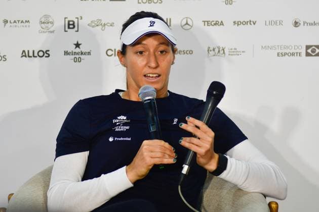Villa Lobos Park, Sao Paulo (SP), 09 14 2026 - SPORTS SP-OPEN: LUISA STEFANI - Tennis player Luisa Stefani (BRA), during a press conference, PK, Pressekonferenz for the SP OPEN WTA, Tennis Damen 250, held at Villa Lobos Park, in Sao Paulo, on the afternoon of Monday, September 14 (Photo: Eduardo Carmim Photo Premium SPP) 30930 (Eduardo Carmim SPP) Copyright: xEduardoxCarmimx xSPPx spp-en-EdCa-eduardo_carmim_photo_premium_507188