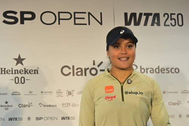 Villa Lobos Park, Sao Paulo (SP), 09 14 2026 - SPORTS SP-OPEN: LUISA-STEFANI - Tennis player Nana (BRA), during a press conference, PK, Pressekonferenz for the SP OPEN WTA, Tennis Damen 250, held at Villa Lobos Park, in Sao Paulo, on the afternoon of Monday, September 14 (Photo: Eduardo Carmim Photo Premium SPP) 30930 (Eduardo Carmim SPP) Copyright: xEduardoxCarmimx xSPPx spp-en-EdCa-eduardo_carmim_photo_premium_507203
