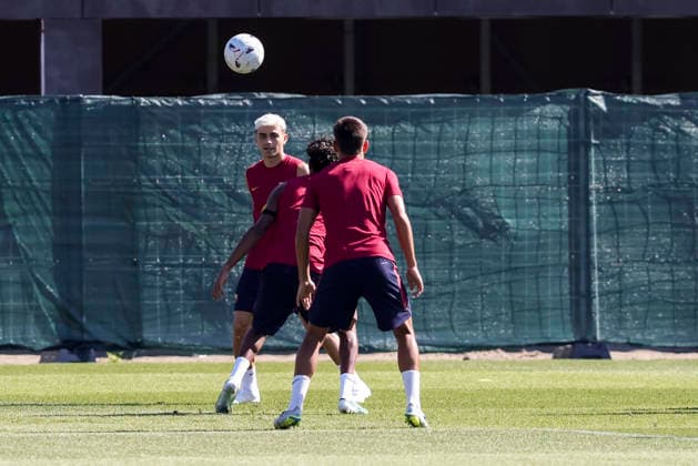 September 15, 2026, Sant Joan Despi, Barcelona, Spain: Pedri during the training day of FC Barcelona, Barca ahead the Spanish League, Laliga EA Sports, football match against Real Racing Club at Ciudad Esportiva Joan Gamper on September 15, 2026 in Sant Joan Despi, Barcelona, Spain. Sant Joan Despi Spain - ZUMAa181 20260915_zaa_a181_017 Copyright: xJavierxBorregox