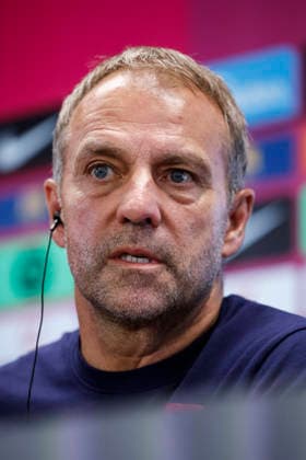 September 15, 2026, Sant Joan Despi, Barcelona, Spain: Hansi Flick, head coach of FC Barcelona, Barca attends his press conference, PK, Pressekonferenz during the training day of FC Barcelona ahead the Spanish League, LaLiga EA Sports, football match against Real Racing Club at Ciudad Esportiva Joan Gamper on September 15, 2026 in Sant Joan Despi, Barcelona, Spain. Sant Joan Despi Spain - ZUMAa181 20260915_zaa_a181_033 Copyright: xJavierxBorregox