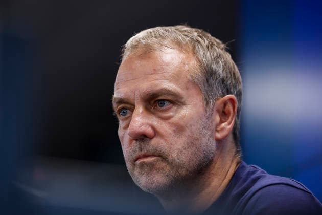September 15, 2026, Sant Joan Despi, Barcelona, Spain: Hansi Flick, head coach of FC Barcelona, Barca attends his press conference, PK, Pressekonferenz during the training day of FC Barcelona ahead the Spanish League, LaLiga EA Sports, football match against Real Racing Club at Ciudad Esportiva Joan Gamper on September 15, 2026 in Sant Joan Despi, Barcelona, Spain. Sant Joan Despi Spain - ZUMAa181 20260915_zaa_a181_036 Copyright: xJavierxBorregox