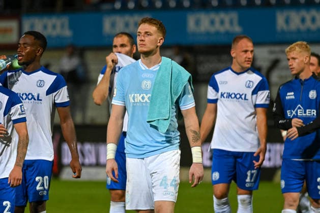 Julius Puent (SV Meppen, 44) und der SV Meppen sind nach der Niederlage gegen Koeln enttaeuscht SV Meppen vs. FC Viktoria Koeln, Fussball, 3. Liga, 6. Spieltag, Saison 2026 2027, 15.09.2026, SV Meppen vs. FC Viktoria Koeln, Fussball, 3. Liga, 6. Spieltag, Saison 2026 2027, 15.09.2026 Meppen Copyright: xEibner-Pressefoto RobertxGertzenx EP_RGN