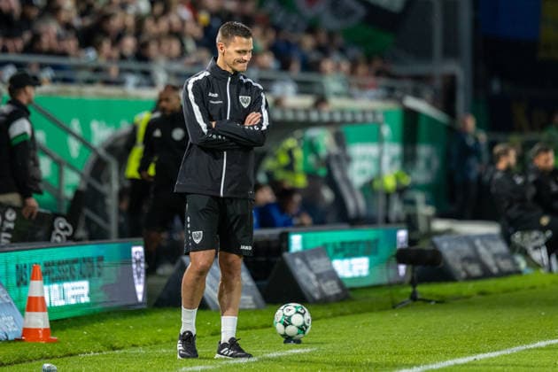 Thomas Woerle (SC Preussen Muenster, Cheftrainer) reagiert enttaeuscht GER, SC Preussen Muenster vs. 1. FC Saarbruecken, Fussball, 3. Liga, 6. Spieltag, Spielzeit 2026 2027, 16.09.2026 DFL Regulations prohibit any use of photographers as image sequences and or quasi-video. GER, SC Preussen Muenster vs. 1. FC Saarbruecken, Fussball, 3. Liga, 6. Spieltag, Spielzeit 2026 2027, 16.09.2026 Muenster Copyright: xEibner-Pressefoto JanxRollingerx EP_JSK