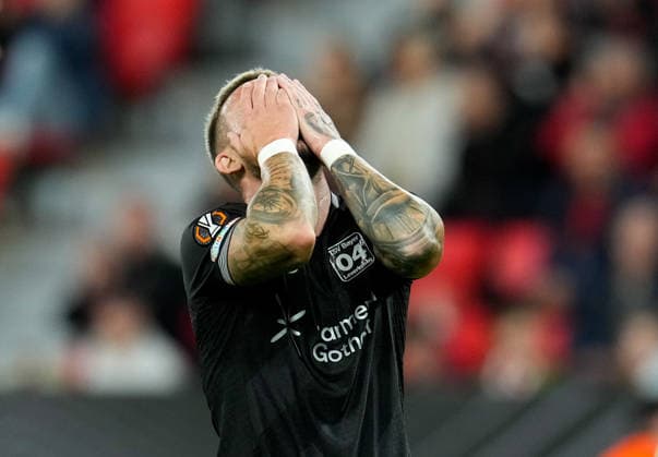 Aleix Garcia (Bayer 04 Leverkusen, 24) reagiert nach einer vergebenen Chance. GER, Bayer 04 Leverkusen vs NK Celje, UEFA Europa League, 1. Spieltag, Saison 2026 27, BayArena, Leverkusen, 16.09.2026 DFL REGULATIONS PROHIBIT ANY USE OF PHOTOGRAPHS AS IMAGE SEQUENCES AND OR QUASI-VIDEO Bayer 04 Leverkusen vs Celje, UEFA Europa League, 1. Spieltag, Saison 2026 27, 16.09.2026 Leverkusen Copyright: xEibner-Pressefoto ScottxColemanx EP_SCN