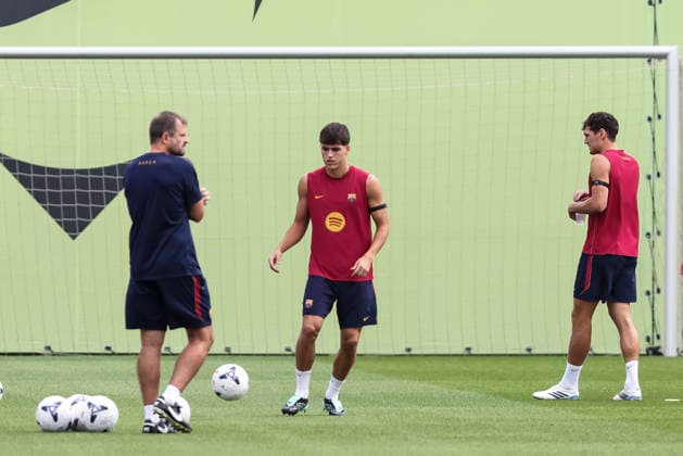 September 18, 2026, Sant Joan Despi, Barcelona, Spain: Pau Cubarsi during the training day of FC Barcelona, Barca ahead the Spanish League, Laliga EA Sports, football match against Sevilla FC at Ciudad Esportiva Joan Gamper on September 18, 2026 in Sant Joan Despi, Barcelona, Spain. FC Barcelona Training And press conference, PK, Pressekonferenz - LaLiga EA Sports - ZUMAa181 20260918_zaa_a181_013 Copyright: xJavierxBorregox