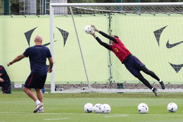 September 18, 2026, Sant Joan Despi, Barcelona, Spain: Wojciech Szczesny during the training day of FC Barcelona, Barca ahead the Spanish League, Laliga EA Sports, football match against Sevilla FC at Ciudad Esportiva Joan Gamper on September 18, 2026 in Sant Joan Despi, Barcelona, Spain. FC Barcelona Training And press conference, PK, Pressekonferenz - LaLiga EA Sports - ZUMAa181 20260918_zaa_a181_018 Copyright: xJavierxBorregox