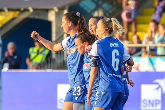 Chiara Marie Hahn (TSG 1899 Hoffenheim, 23) Torschützin zum 1:0, Tor und Torjubel, Gestik, Freude, Emotionen, Vanessa Diehm (TSG 1899 Hoffenheim, 6) Fussball: Google Pixel Frauen-Bundesliga, 5. Spieltag, TSG 1899 Hoffenheim vs. VfL Wolfsburg am 18.09.2026 in Hoffenheim (Dietmar-Hopp-Stadion), Deutschland Hoffenheim Dietmar-Hopp-Stadion Deutschland Copyright: xFranzxReindelx