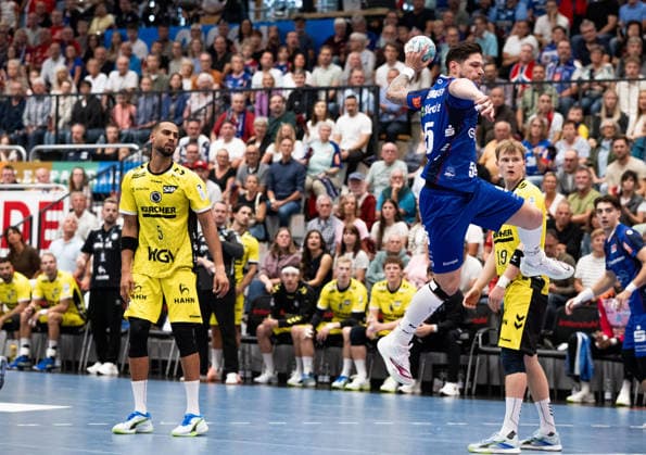 Csaba Leimeter (HBW Balingen Weilstetten, 55), ueberaus erfolgreich in der ersten Haelfte, HBW Balingen Weilstetten vs. TVB Stuttgart, GER, Opel 1. Handball Bundesliga, Meisterschaft, Spieltag 5, Saison 2026 2027, 18.09.2026, Eibner-Pressefoto Andreas Ulmer HBW Balingen Weilstetten vs. TVB Stuttgart, GER, Opel 1. Handball Bundesliga, Meisterschaft, Spieltag 5, Saison 2026 2027, 18.09.2026, Balingen Copyright: xEibner-Pressefoto AndreasxUlmerx EP_AUR