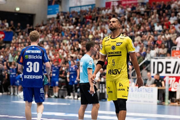Philipp Ahouansou, (TVB Stuttgart , 05) HBW Balingen Weilstetten vs. TVB Stuttgart, GER, Opel 1. Handball Bundesliga, Meisterschaft, Spieltag 5, Saison 2026 2027, 18.09.2026, Eibner-Pressefoto Andreas Ulmer HBW Balingen Weilstetten vs. TVB Stuttgart, GER, Opel 1. Handball Bundesliga, Meisterschaft, Spieltag 5, Saison 2026 2027, 18.09.2026, Balingen Copyright: xEibner-Pressefoto AndreasxUlmerx EP_AUR