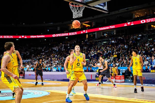 Sam Griesel (ALBA BERLIN, 05), GER, ALBA Berlin vs. Chemnitz 99, Basketball Herren, easy Credit BBL, Saison 2026 27, 1. Spieltag, 18.09.2026 GER, ALBA Berlin vs. Chemnitz 99, Basketball Herren, easy Credit BBL, Saison 2026 27, 1. Spieltag, 18.09.2026 Berlin