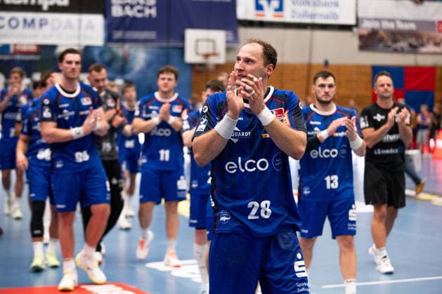 HBW Balingen Weilstetten, die Spieler sind enttaeuscht, hier vorneweg, Tobias Heinzelmann (HBW Balingen Weilstetten, 28), HBW Balingen Weilstetten vs. TVB Stuttgart, GER, Opel 1. Handball Bundesliga, Meisterschaft, Spieltag 5, Saison 2026 2027, 18.09.2026, Eibner-Pressefoto Andreas Ulmer HBW Balingen Weilstetten vs. TVB Stuttgart, GER, Opel 1. Handball Bundesliga, Meisterschaft, Spieltag 5, Saison 2026 2027, 18.09.2026, Balingen Copyright: xEibner-Pressefoto AndreasxUlmerx EP_AUR