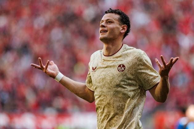 Erencan Yardimci (1.FC Kaiserslautern) bejubelt den Treffer zum 1:0, Torjubel, Jubel, Freude, Emotionen 1.FC Kaiserslautern vs Eintracht Braunschweig, Fussball, 2. Bundesliga, 6. Spieltag, Saison 2026 2027, 19.09.2026 1.FC Kaiserslautern vs Eintracht Braunschweig, Fussball, 2. Bundesliga, 6. Spieltag, Saison 2026 2027, 19.09.2026 Copyright: xEibnerxPressefotox EP_ANS